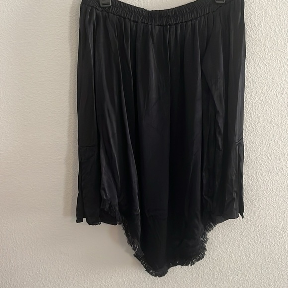 Revolve Faithfull The Brand Dream Top Black Satin Fringe Size 4 - Picture 6 of 8